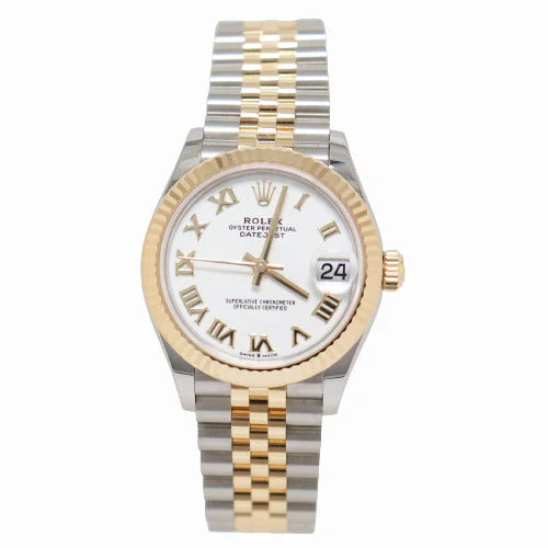 smartwatch with wrist-based pulse tracking-BRAND NEW! Rolex Ladies Datejust Two Tone Yellow Gold and Stainless Steel 31mm White Roman Dial Watch Reference# 278273