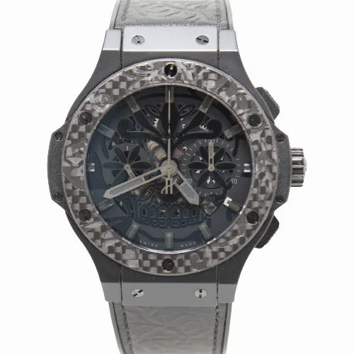 automatic field watches with rugged designs-Hublot Men's Big Bang Aero Black Ceramic Carbon 44mm Black Skull Dial Watch Reference# 311.CQ.1110.VR.FDK15