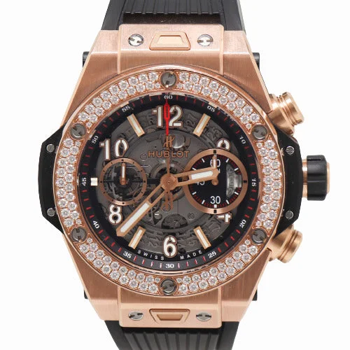 men's sporty digital wristwatches-Hublot Men's King Power Rose Gold 42mm Skeleton Dial Watch Reference# 441.OX.1180.RX.1104