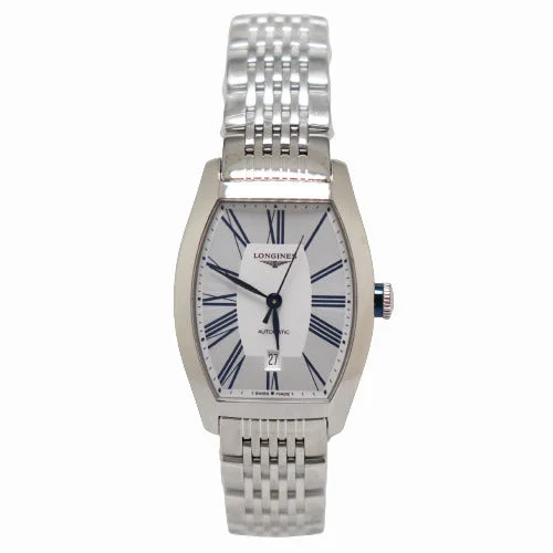 titanium case digital watches-BRAND NEW! Longines Ladies Evidenza Stainless Steel 26mm x 30.60mm Silver Dial Watch Reference# L2.142.4.70.6