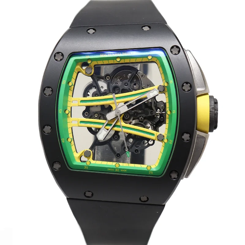 titanium smartwatch with advanced functions-Men's Richard Mille 61-01 "Yohan Blake" Carbon TPT 50.23x42.7mm Skeleton Dial Watch Reference# RM61-01