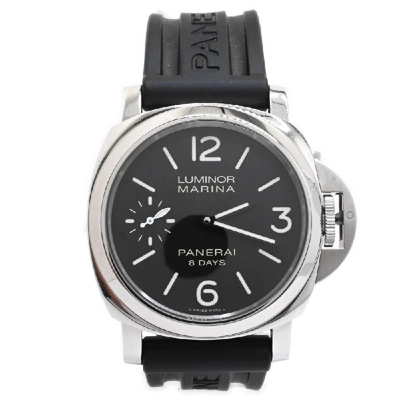 waterproof quartz fitness watches-Panerai Men's Luminor Marina 44mm Black Dial Watch Ref# PAM00510