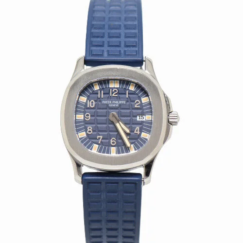 women's luxury fashion watches-Patek Philippe Ladies Aquanaut 28mm Blue Dial Watch Reference# 4960A-001