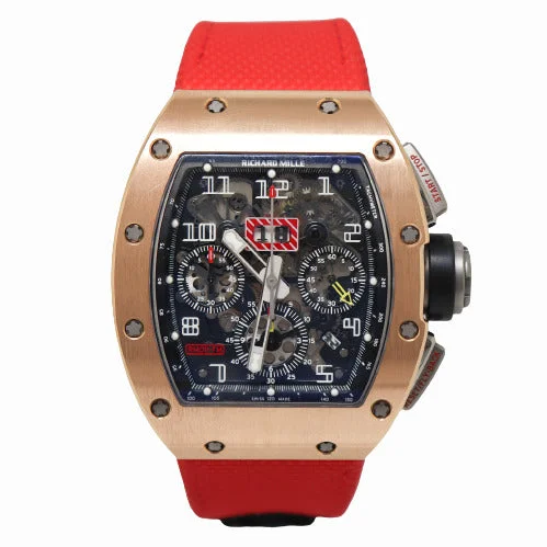 quartz watches with advanced tracking-Richard Mille Men’s RM011 "Filipe Massa" Rose Gold 50mm x 40mm Skeleton Dial Watch Reference#  RM011