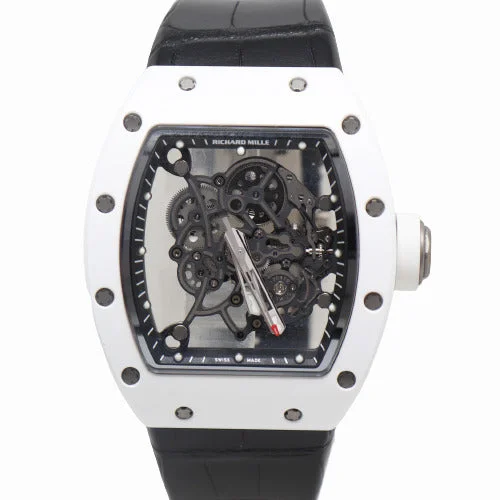 men's titanium bracelet watches-Richard Mille Mens RM055 "Bubba Watson" 49.9mm x 42.70mm Skeleton Dial Watch Reference# RM055