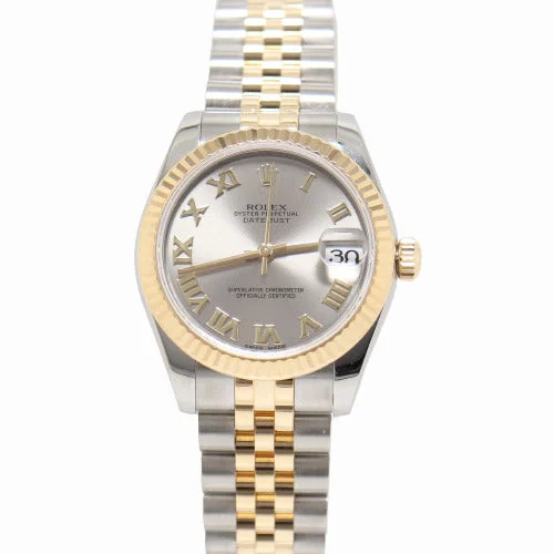 smartwatch with wrist-based blood pressure monitor-Rolex Ladies Datejust Two Tone Yellow Gold and Stainless Steel 31mm Steel Roman Dial Watch Reference# 178273