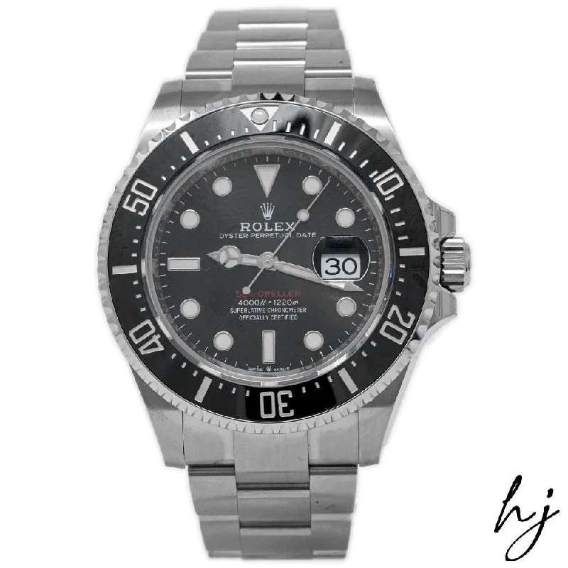 digital sport watches with waterproof design-Rolex Men's Sea-Dweller 50th Anniversary Edition Stainless Steel 43mm Black Dot Dial Watch Reference #: 126600