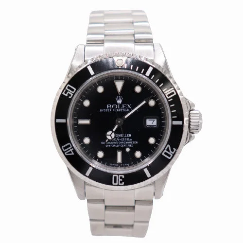 ultra-slim sports wristwatches-Rolex Men's Sea-Dweller Stainless Steel 40mm Black Dot Dial Watch Ref #16600