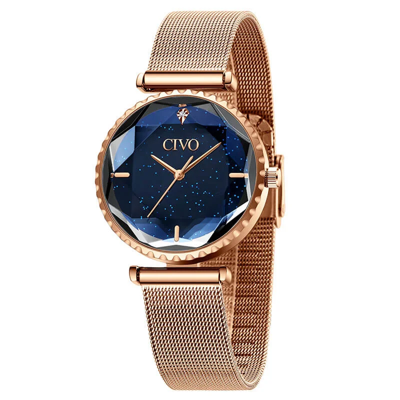 smartwatch with personalized fitness coaching-8116C | Quartz Women Watch | Mesh Band