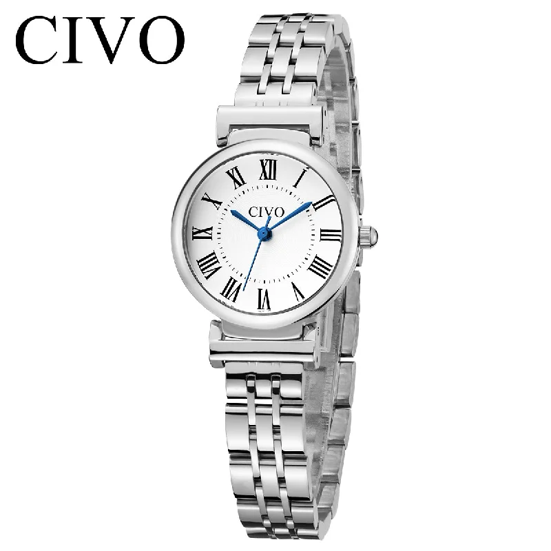 classic mechanical wristwatches for men-8129C | Quartz Women Watch | Stainless steel Band