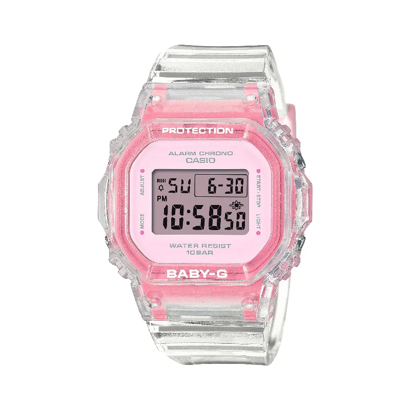 digital watches with multiple sport modes-Casio Baby-G BGD-565 Lineup Transparent Resin Band Watch BGD565SJ-7D BGD-565SJ-7D BGD-565SJ-7