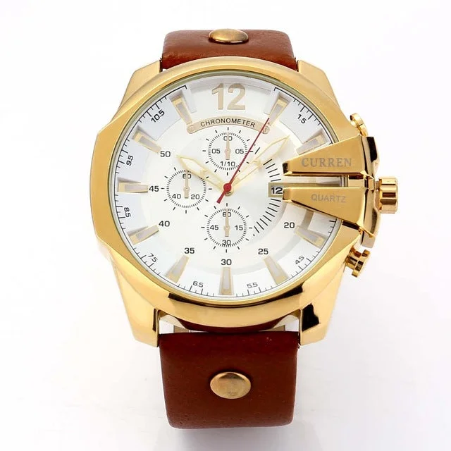 solar-powered mechanical watches-Curren Quartz High Fashion New Watch (Dial 5.5cm) - CUR120