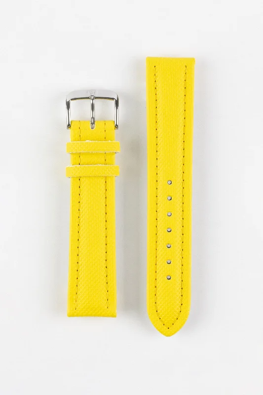 titanium military-style watches-Di-Modell TRAVELLER PU Nylon Waterproof Watch Strap in YELLOW