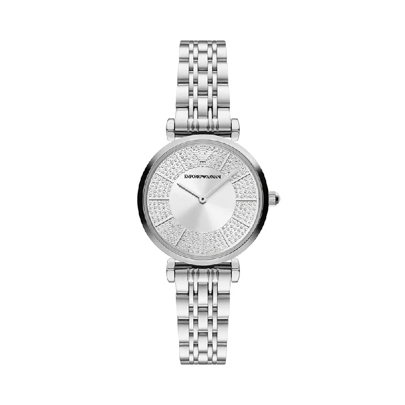 smartwatch with activity-based coaching-EMPORIO ARMANI AR11445 Gianni T-Bar Watch For Women