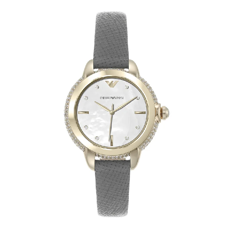 leather strap smartwatches-EMPORIO ARMANI Women Mia - AR11526