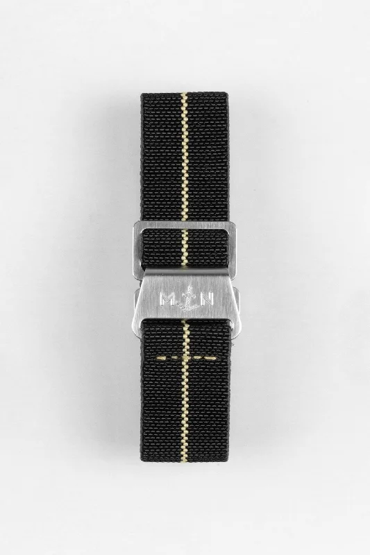 smartwatch with body composition analysis-Erika's Originals BLACK OPS MN™ Strap with SAND Centerline - BRUSHED Hardware