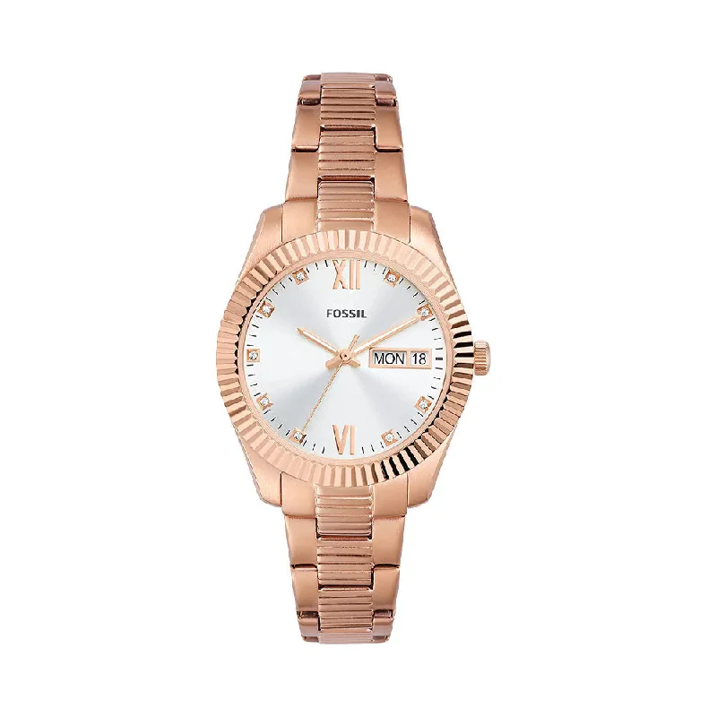 solar-powered outdoor adventure watches-Fossil ES5200 Scarlette Analog Watch For Women