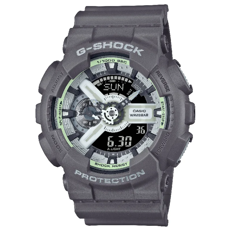 smartwatch with hydration tracking-Casio G-Shock GA-110 Lineup Hidden Glow Series Watch GA110HD-8A GA-110HD-8A