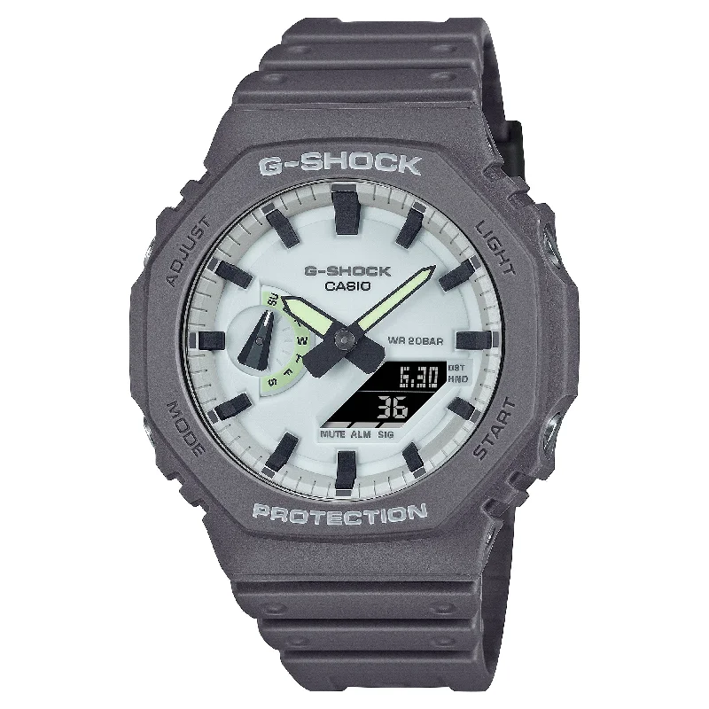 solar-powered analog watches-Casio G-Shock GA-2100 Lineup Carbon Core Guard Structure Hidden Glow Series Watch GA2100HD-8A GA-2100HD-8A