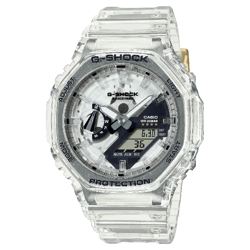 smartwatch with smart exercise modes-Casio G-Shock 40th Anniversary CLEAR REMIX Limited Edition Watch GA2140RX-7A GA-2140RX-7A