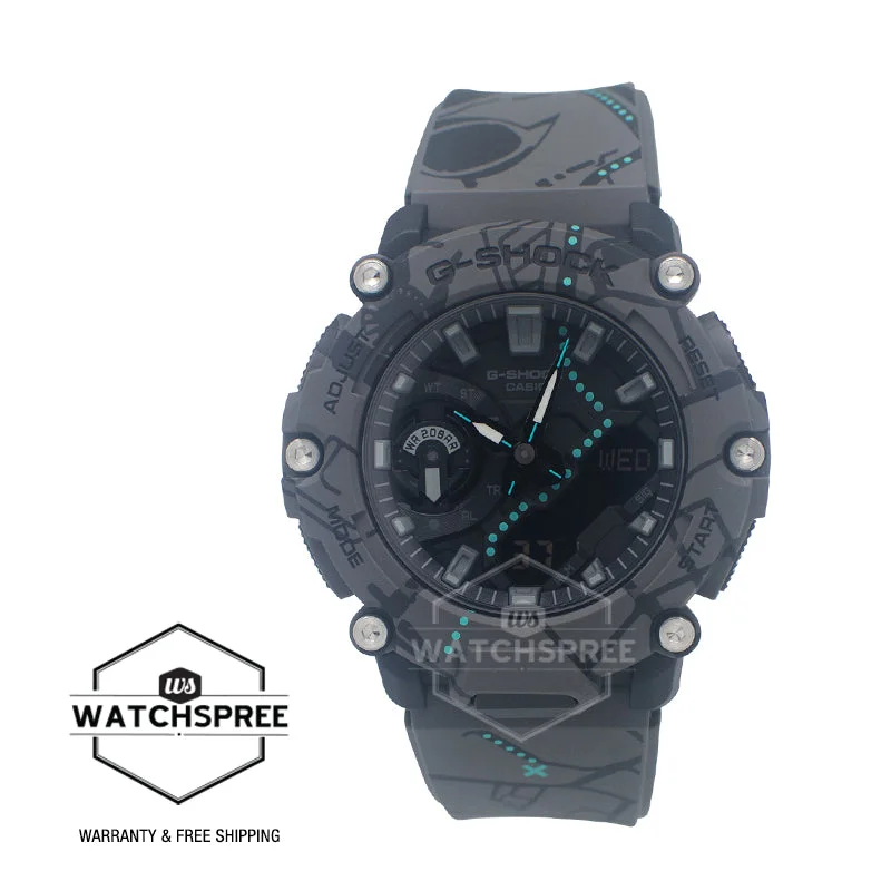 men's sport chronograph wristwatches-Casio G-Shock GA-2200 Lineup Carbon Core Guard Structure Treasure Hunt Series Shibuya Map Watch GA2200SBY-8A GA-2200SBY-8A