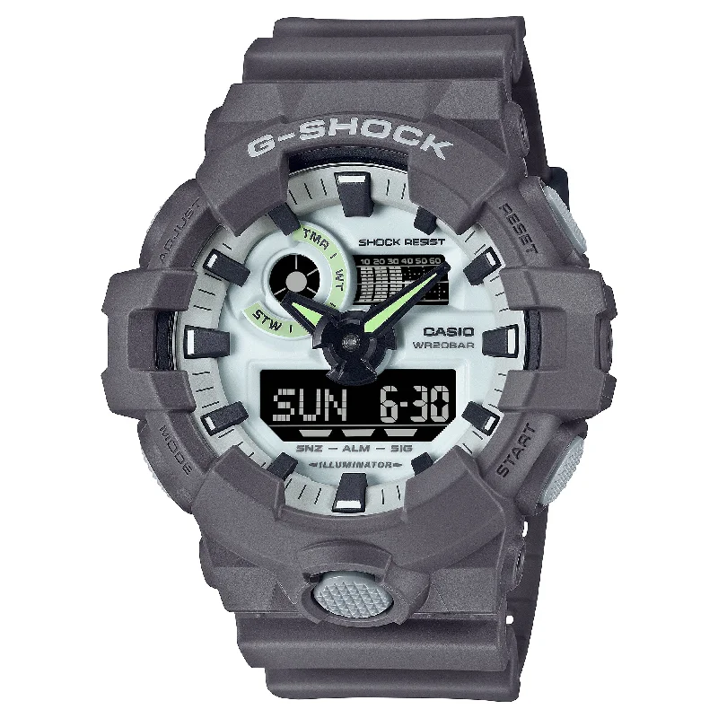 smartwatch with built-in stress tracker-Casio G-Shock GA-700 Lineup Hidden Glow Series Watch GA700HD-8A GA-700HD-8A