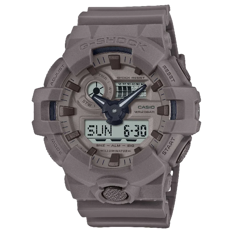 smartwatch with message and call notifications-Casio G-Shock GA-700 Lineup Natural Colour Series Watch GA700NC-5A GA-700NC-5A