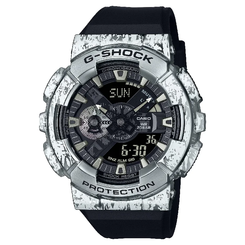 smartwatch with body fat percentage tracking-Casio G-Shock GM-110 Lineup Grunge Camouflage Series Watch GM110GC-1A GM-110GC-1A