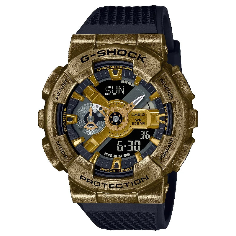 smartwatch with integrated sports modes-Casio G-Shock GM-110 Lineup Textured Watch GM110VG-1A9 GM-110VG-1A9