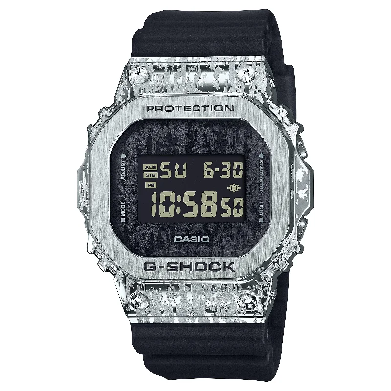 smartwatch with Bluetooth calling feature-Casio G-Shock GM-5600 Lineup Grunge Camouflage Series Band Watch GM5600GC-1D GM-5600GC-1D GM-5600GC-1