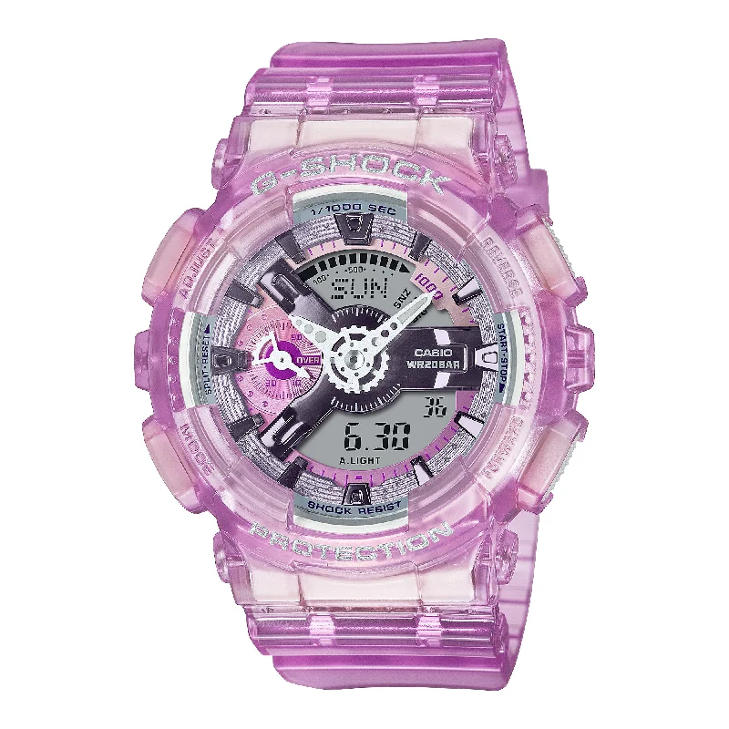 vintage digital sports watches-Casio G-Shock for Ladies' Virtual Worlds Series  Watch GMAS110VW-4A GMA-S110VW-4A