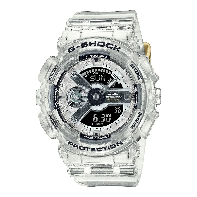 luxury dress watches with diamonds-Casio G-Shock for Ladies' 40th Anniversary CLEAR REMIX Limited Edition Watch GMAS114RX-7A GMA-S114RX-7A