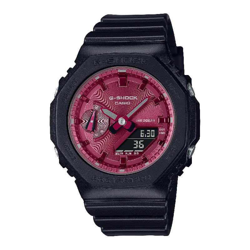 smartwatch with stress management features-Casio G-Shock for Ladies' GMA-S2100 Lineup Carbon Core Guard Structure Watch GMAS2100RB-1A GMA-S2100RB-1A