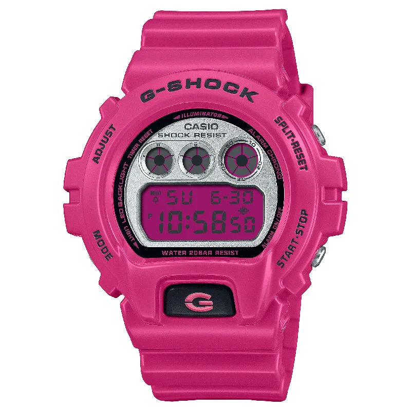 smartwatch with advanced weather forecasting-Casio G-Shock DW-6900 Lineup Crazy Colours Revival Series Bio-Based Watch DW6900RCS-4D DW-6900RCS-4 DW-6900RCS-4