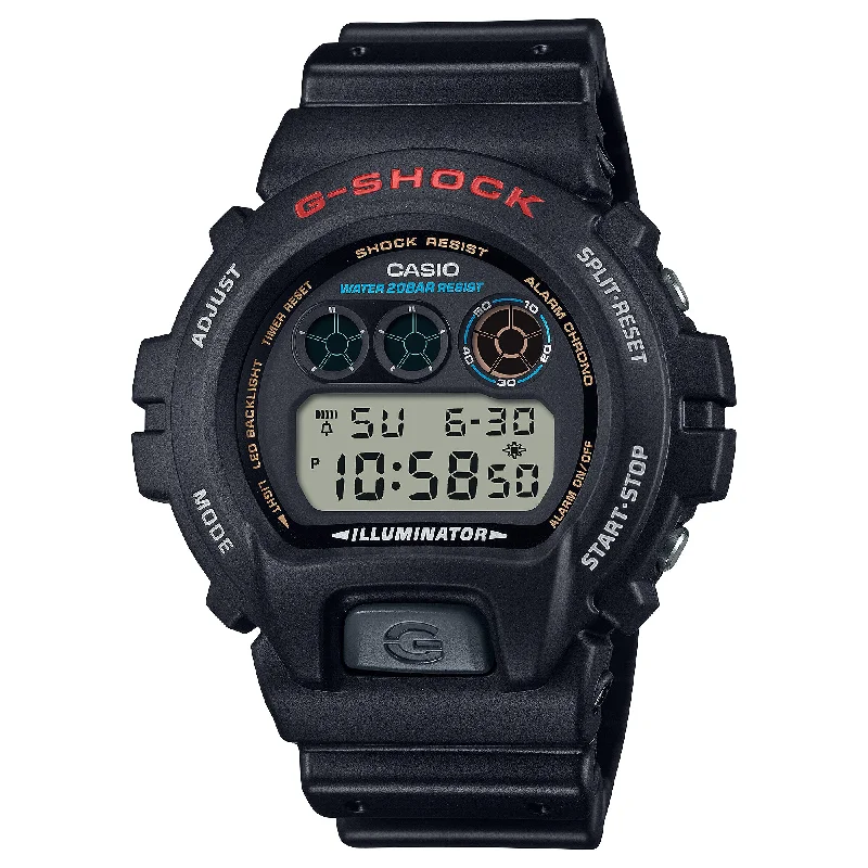 stainless steel chronograph wristwatches-Casio G-Shock DW-6900 Lineup Black Resin Band Watch DW6900U-1D DW-6900U-1D DW-6900U-1