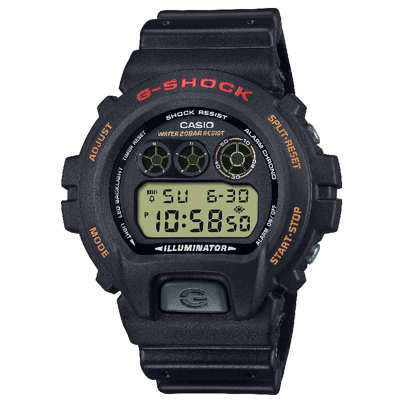 smartwatch with calorie counter and tracker-Casio G-Shock DW-6900 Lineup Black Resin Band Watch DW6900UB-9D DW-6900UB-9D DW-6900UB-9