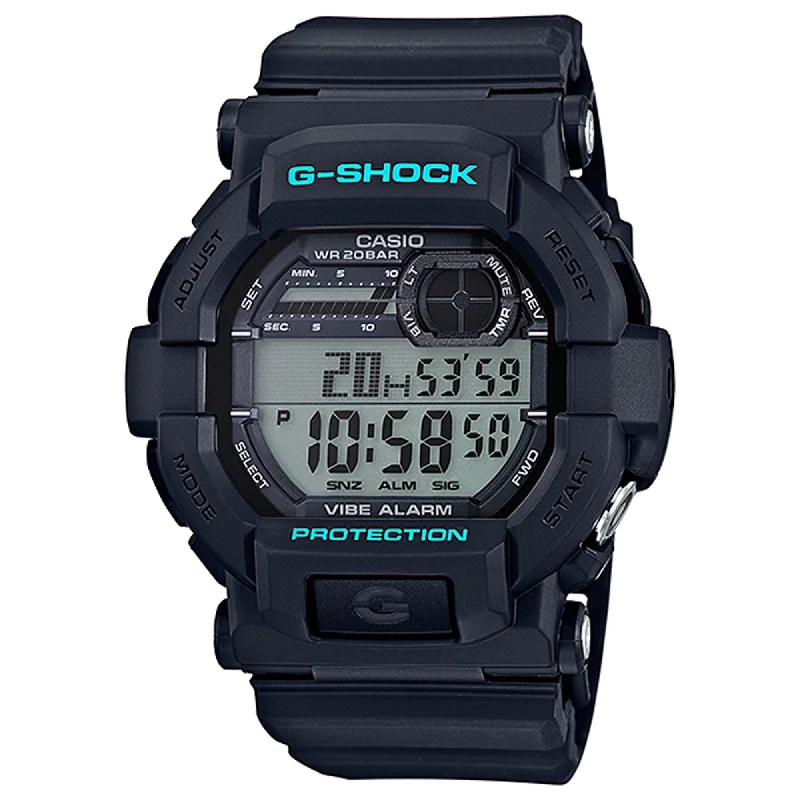 digital fitness tracker watches for women-Casio G-Shock GD-350 Lineup Vibration Alert Watch GD350-1C GD-350-1C