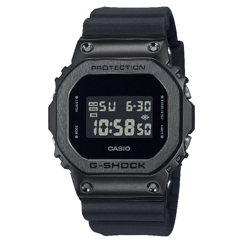 smartwatch with heart rate tracking-Casio G-Shock GM-5600 Lineup Black Resin Band Watch GM5600UB-1D GM-5600UB-1D GM-5600UB-1