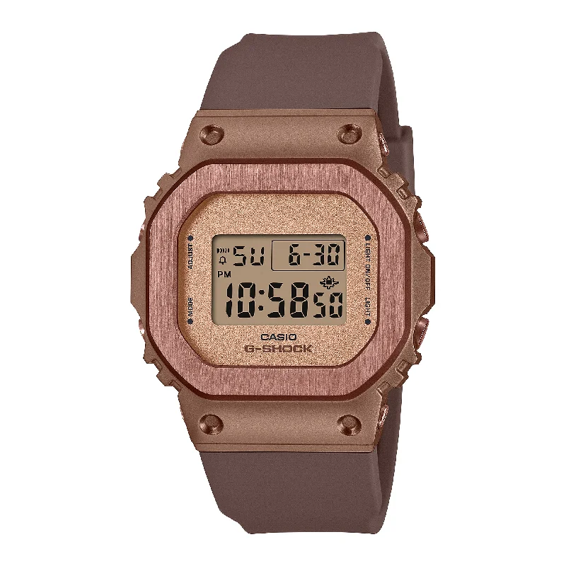 solar-powered outdoor adventure watches-Casio G-Shock for Ladies' Metal-Clad Watch GMS5600UBR-5D GM-S5600UBR-5D GM-S5600UBR-5