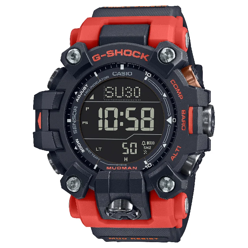 smartwatch with heart health monitoring-Casio G-Shock Master of G - Land Mudman Triple Sensor Tough Solar Bio-Based Watch GW9500-1A4 GW-9500-1A4