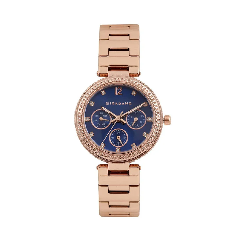 titanium smartwatch with advanced functions-Giordano Analog Blue Dial Women's Watch - 2818-33