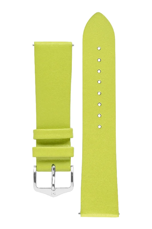 vintage-inspired automatic watches-Hirsch VIAZZA Ladies Leather Quick-Release Watch Strap in GREEN