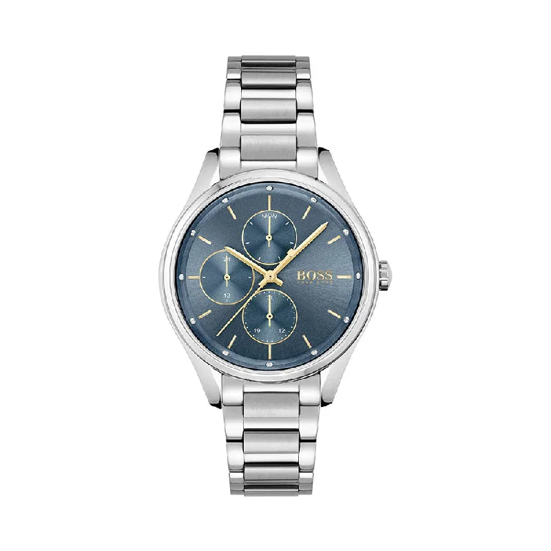 smartwatch with altitude tracking-Hugo Boss Grand Course Analog Blue Dial Women's Watch-1502583