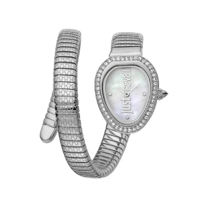 digital watches with multiple sport modes-JUST CAVALLI JC1L167M0015 Glam Snake Analog Watch For Women