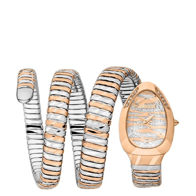 sports watches with interval workout functions-Just Cavalli JC1L226M0065 Serpente Taglio Watch For Women