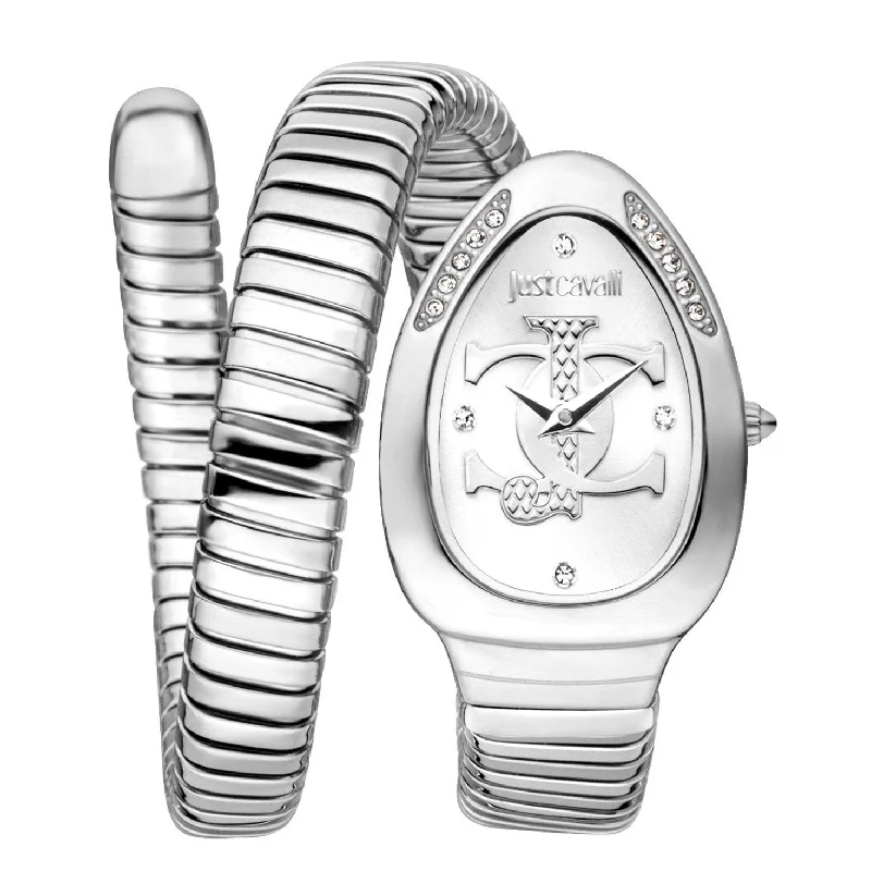 smartwatch with multi-sport functionality-Just Cavalli JC1L227M0015 Serpente Logo Watch For Women