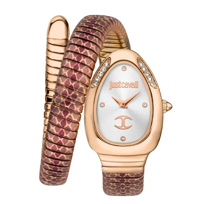 luxury automatic timepieces for women-Just Cavalli JC1L251M0065 Pelle Solo Watch For Women