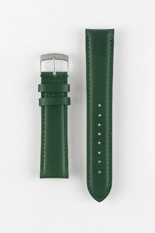 men's titanium bracelet watches-Morellato GRAFIC Calfskin Leather Performance Watch Strap in GREEN