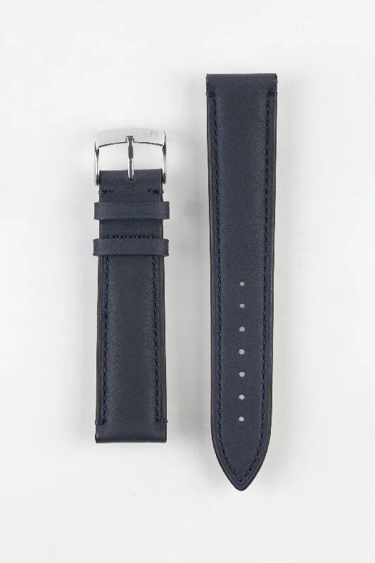 advanced diving wristwatches-Morellato LEVY Vintage Calfskin Leather Watch Strap in BLUE