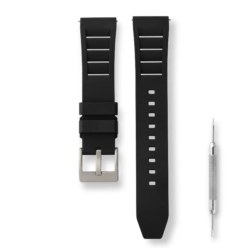 smartwatch with advanced motion tracking-Premium-Grade FKM Fluoro Rubber Watch Strap